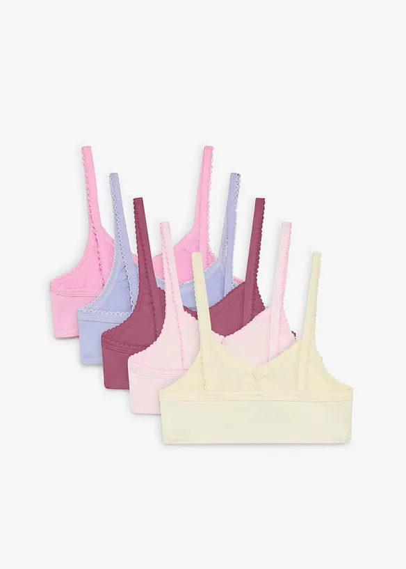 Lot de 5&nbsp;brassi&egrave;res coton, bonprix