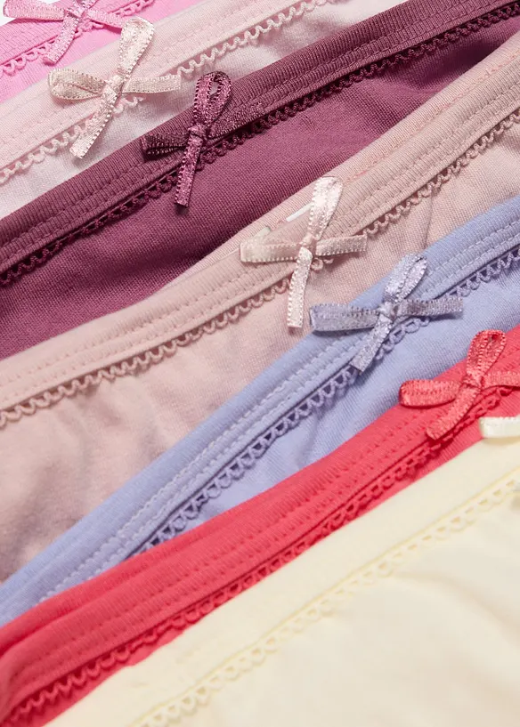 Lot de 7 slips en coton doux, bonprix