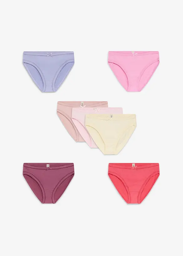 Lot de 7 slips en coton doux, bonprix