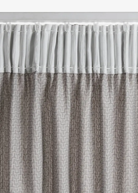 Jacquard Vorhang aus Bio-Baumwolle (1er Pack), bonprix
