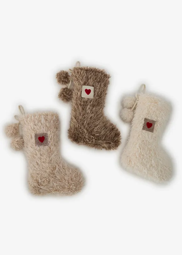 Objet d&eacute;co Chaussettes de No&euml;l (3&nbsp;pces), bonprix