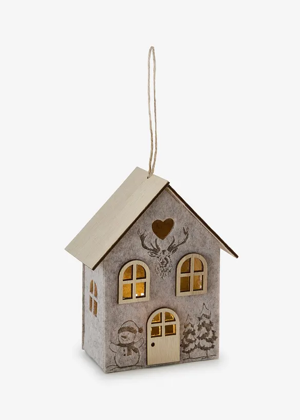Objet d&eacute;co LED maison de No&euml;l, bonprix