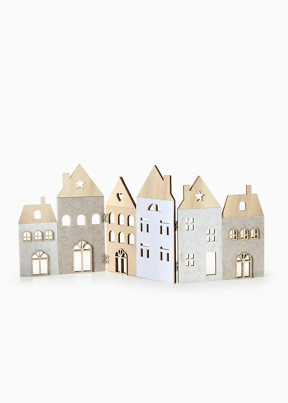 Objet d&eacute;co village de No&euml;l, bonprix