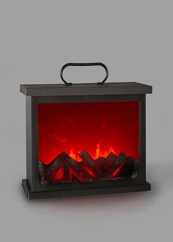 Objet d&eacute;co LED effet feu de chemin&eacute;e, bonprix