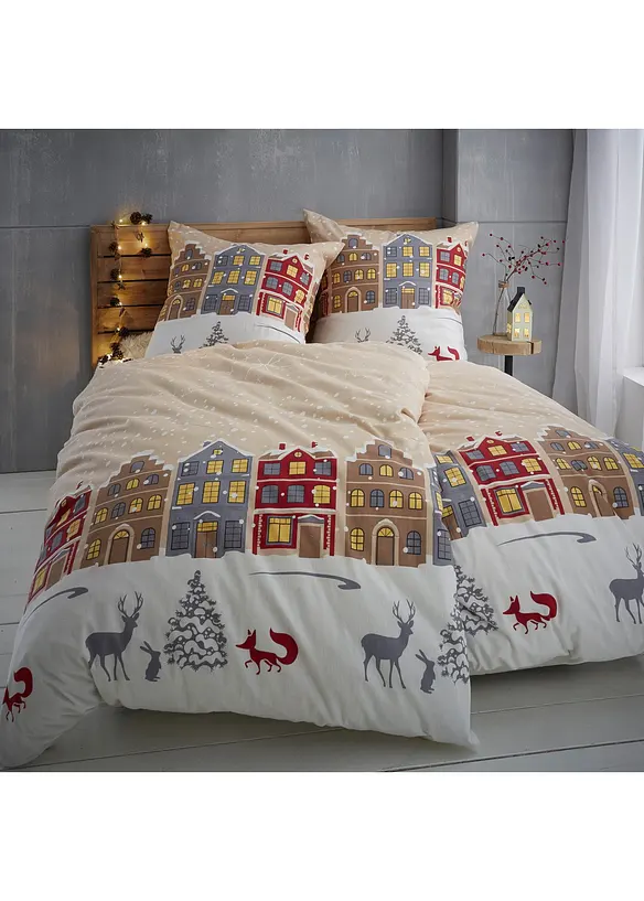 Parure de lit &agrave; motif hivernal, bonprix