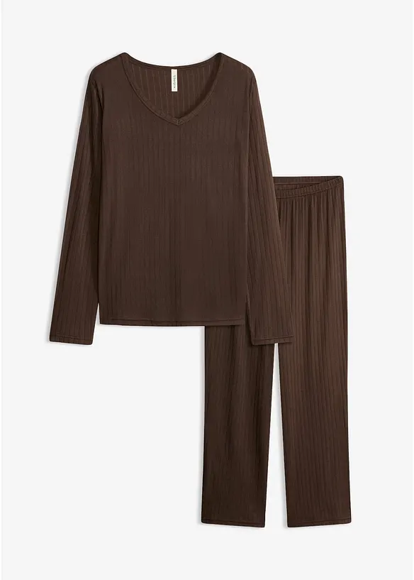 Pyjama aus weichem Pointelle-Jersey, bonprix