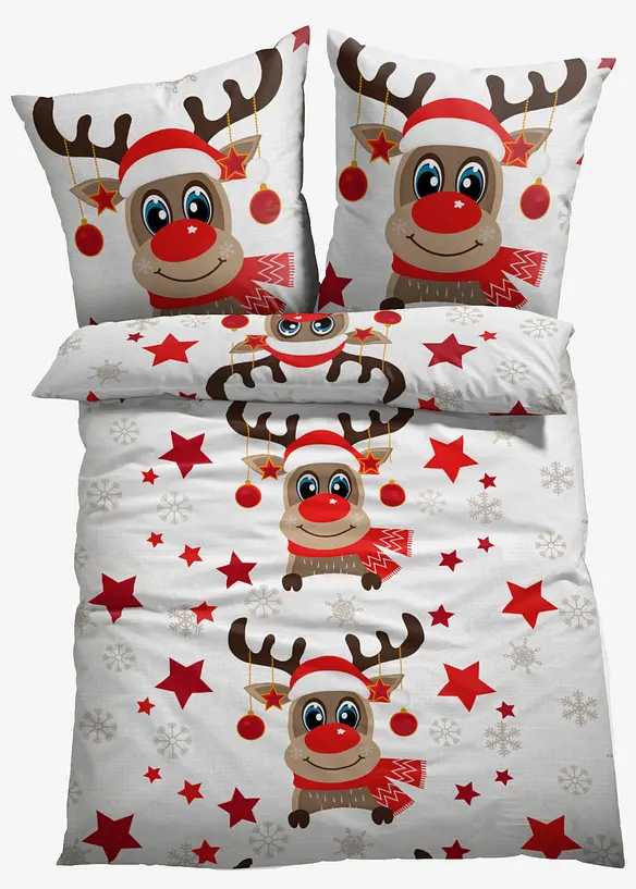Parure de lit en coton m&eacute;lang&eacute;, bonprix