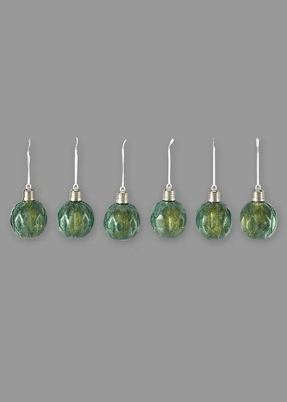 D&eacute;co suspendue LED lot de 6 boules de No&euml;l, bonprix