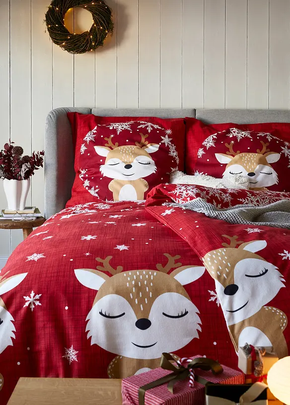 Parure de lit en coton m&eacute;lang&eacute;, bonprix