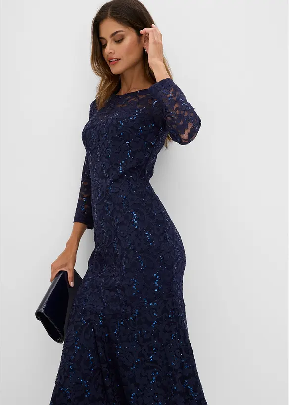 Robe &agrave; dentelle et sequins, bonprix