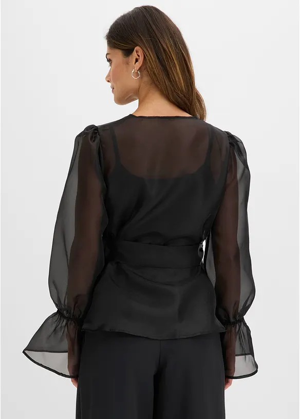 Blouse en tulle brillant, bonprix
