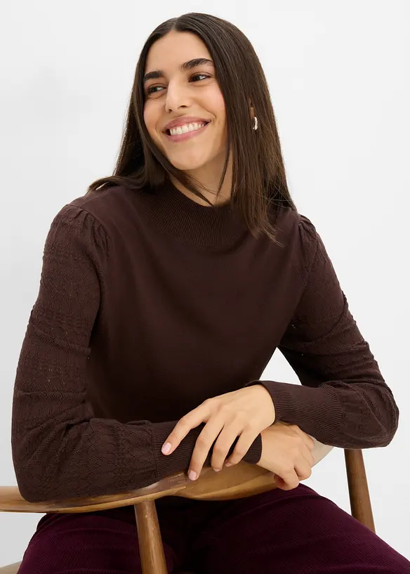 Feinstrickpullover mit Ajour, bonprix