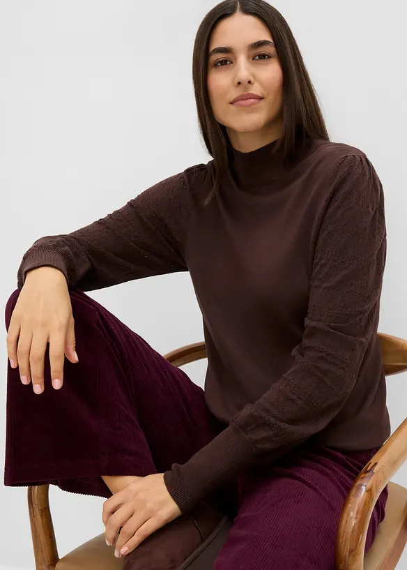 Feinstrickpullover mit Ajour, bonprix