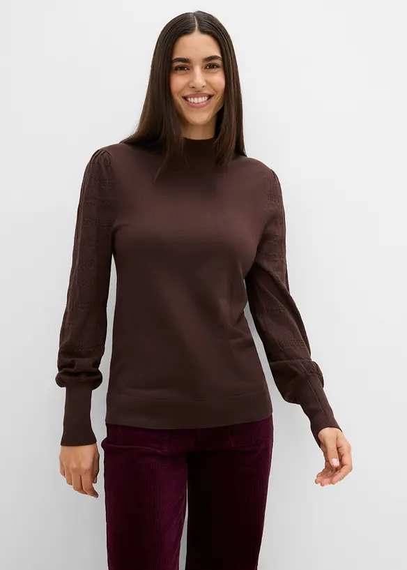 Feinstrickpullover mit Ajour, bonprix