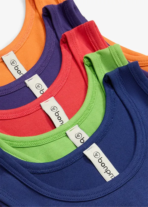 Lot de 5 d&eacute;bardeurs en coton extensible, bonprix