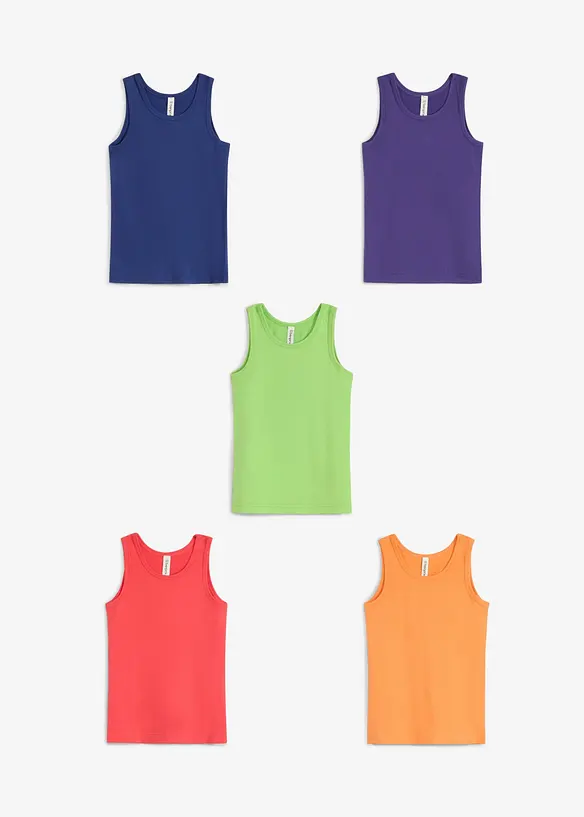 Lot de 5 d&eacute;bardeurs en coton extensible, bonprix
