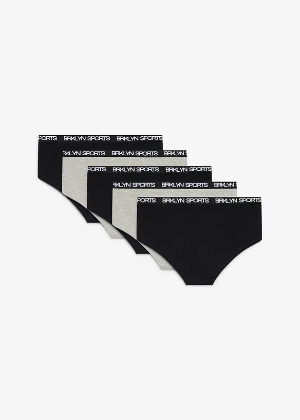 Lot de 5&nbsp;culottes en coton doux, bonprix