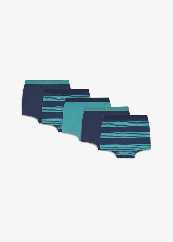 Lot de 5 boxers en coton doux, bonprix