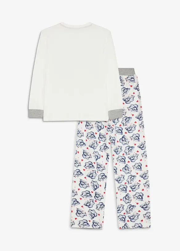 Pyjama 100% coton avec application en flanelle (ens. 2 pces), bonprix