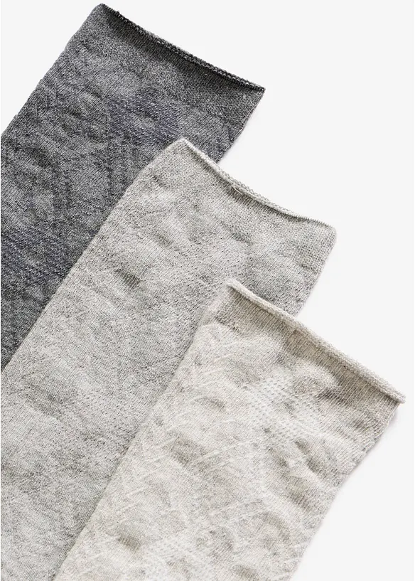 Socken mit Struktur (3er Pack), bonprix