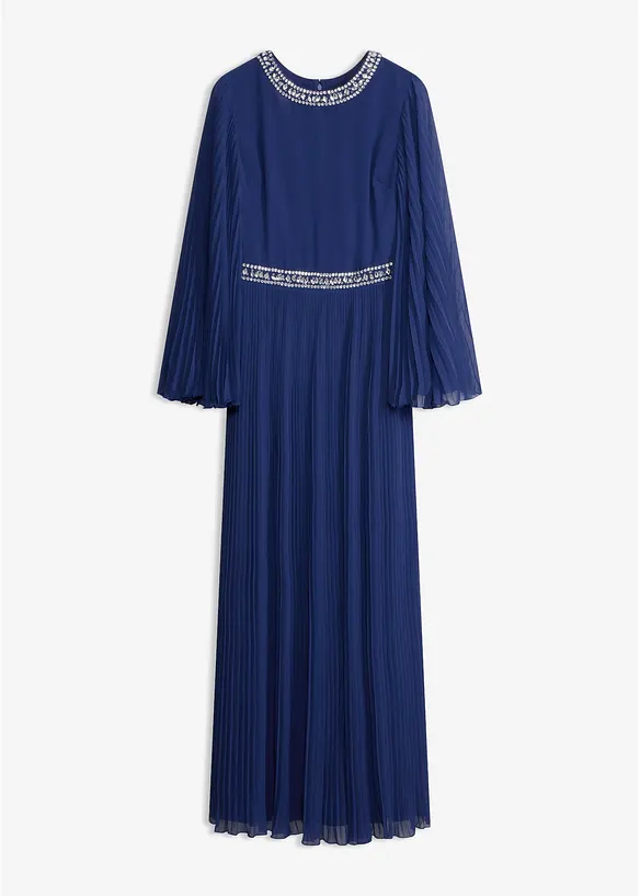 Robe de soir&eacute;e avec effet pliss&eacute; et strass, bonprix