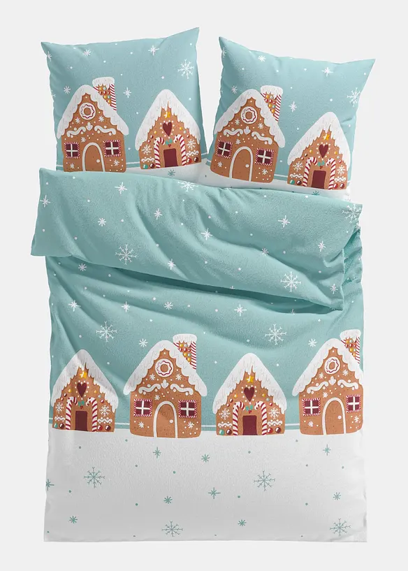 Parure de lit en flanelle de coton m&eacute;lang&eacute;, bonprix