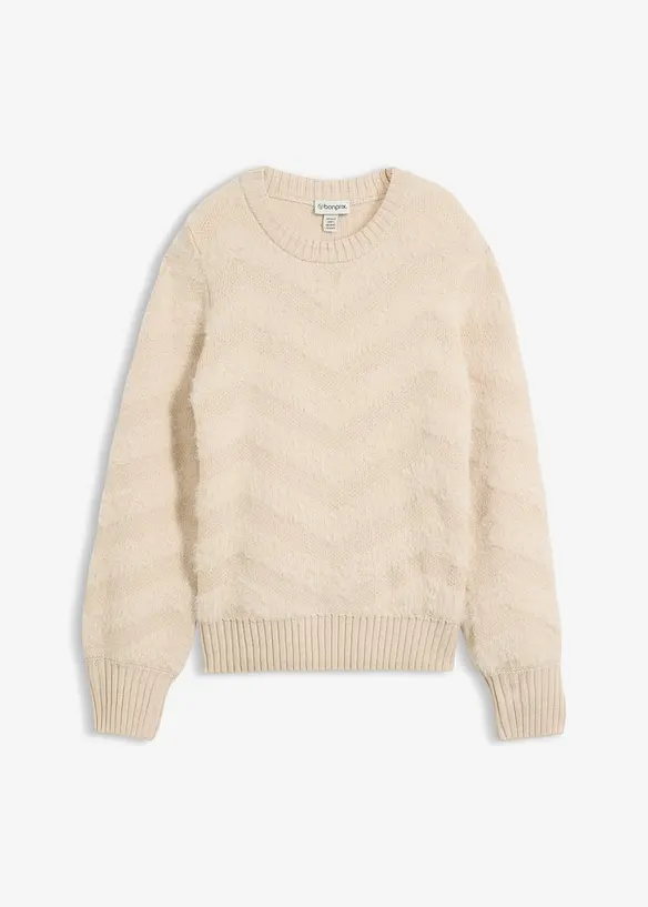 Pull avec fil duveteux, bonprix