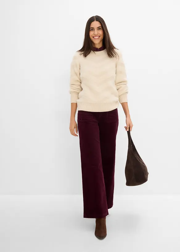 Pull avec fil duveteux, bonprix