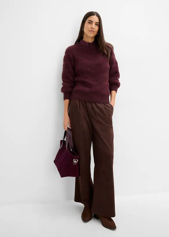 Pull avec fil duveteux, bonprix