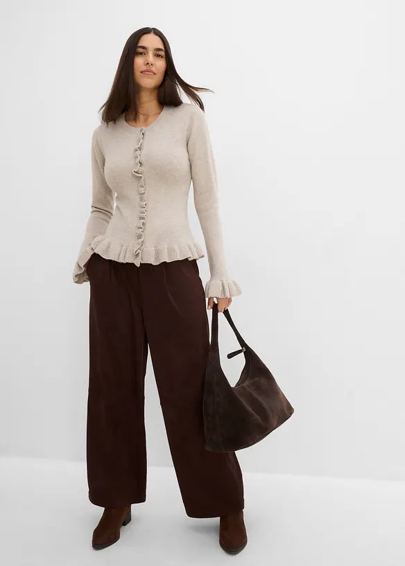 Gilet en maille ajour&eacute;e, bonprix
