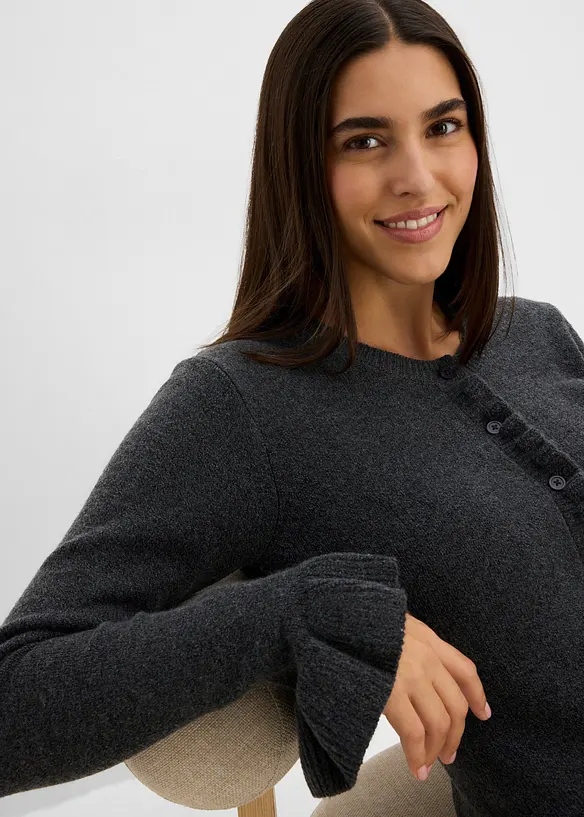 Gilet en maille ajour&eacute;e, bonprix