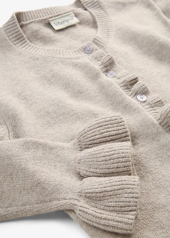Gilet en maille ajour&eacute;e, bonprix