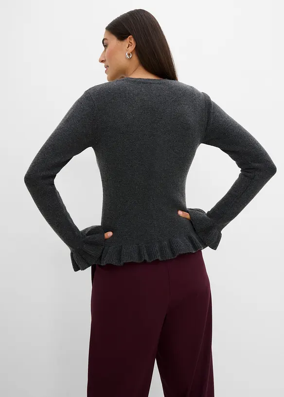 Gilet en maille ajour&eacute;e, bonprix