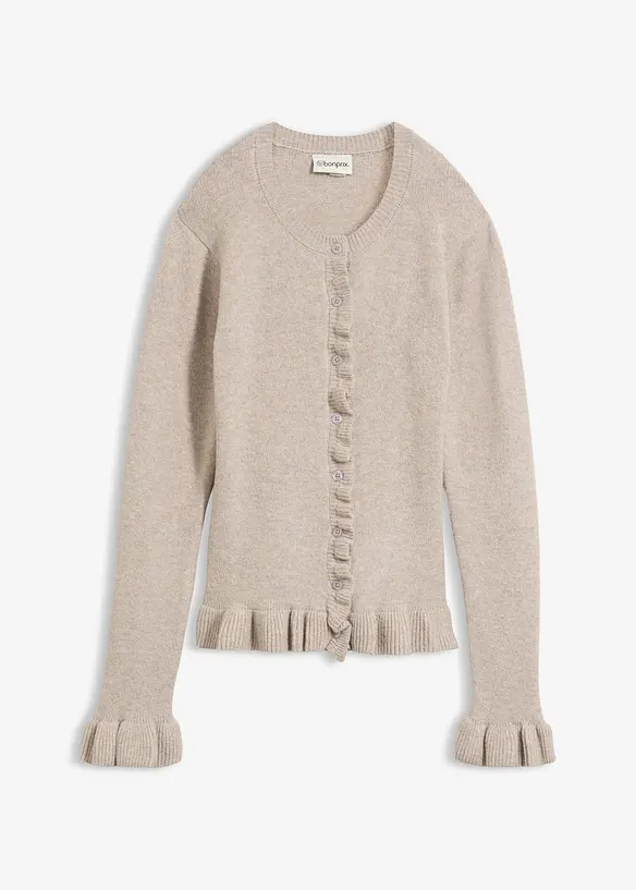 Gilet en maille ajour&eacute;e, bonprix