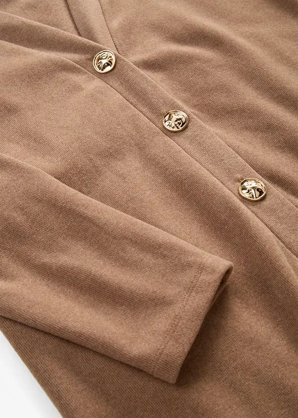 Cardigan aus weichem Rippjersey, bonprix
