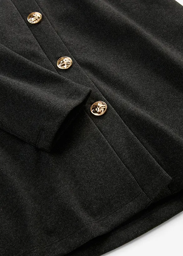 Gilet doux en maille c&ocirc;tel&eacute;e, bonprix