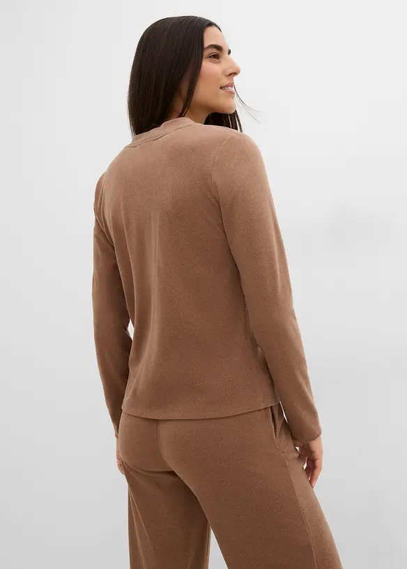 Cardigan aus weichem Rippjersey, bonprix