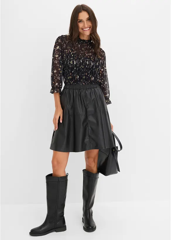 Shirtbluse aus feinem Mesh, bonprix