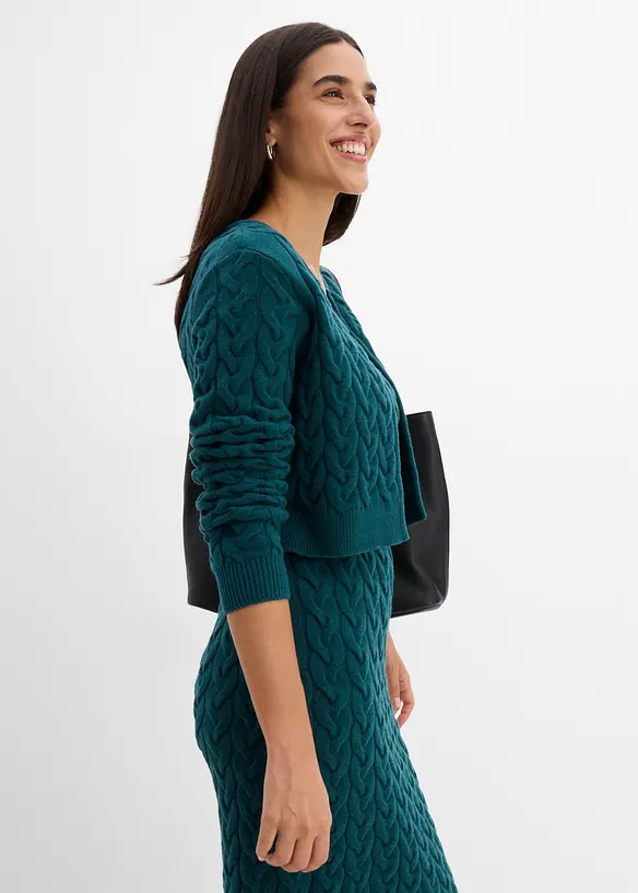 Strickkleid mit angesetztem Bolero - 2 in 1 Optik, bonprix