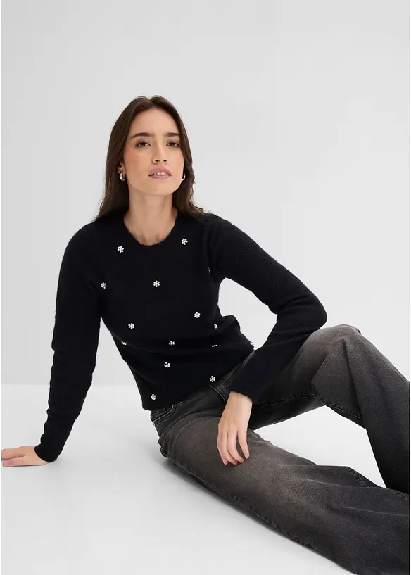 Pull &agrave; col rond, bonprix