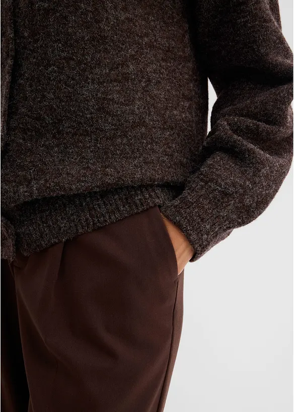 Strickjacke mit Puff&auml;rmeln, bonprix