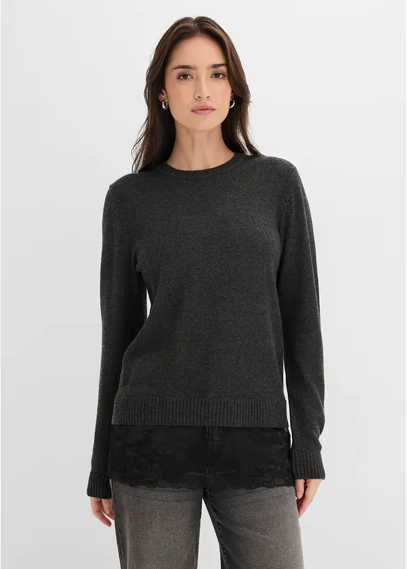 Feinstrickpullover aus Viskose-Mix, bonprix