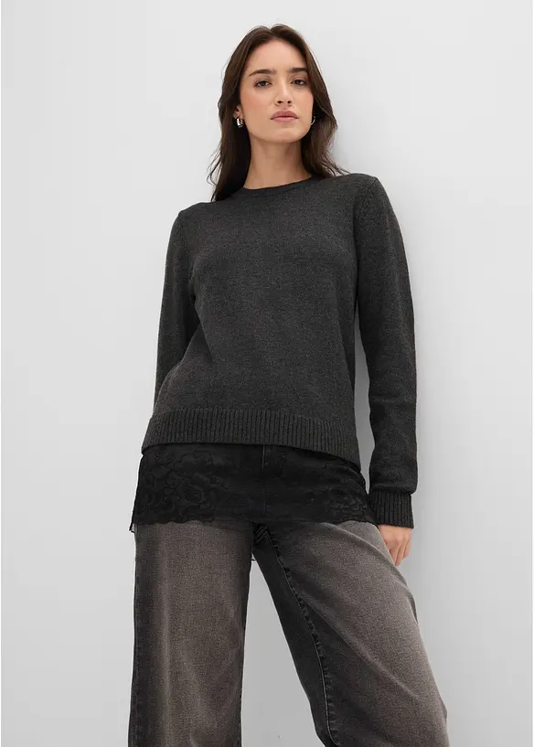 Feinstrickpullover aus Viskose-Mix, bonprix
