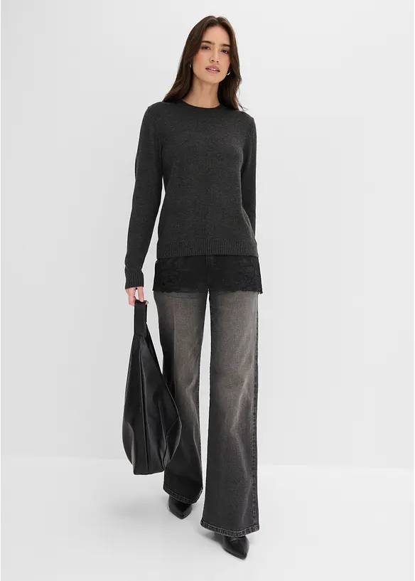 Feinstrickpullover aus Viskose-Mix, bonprix
