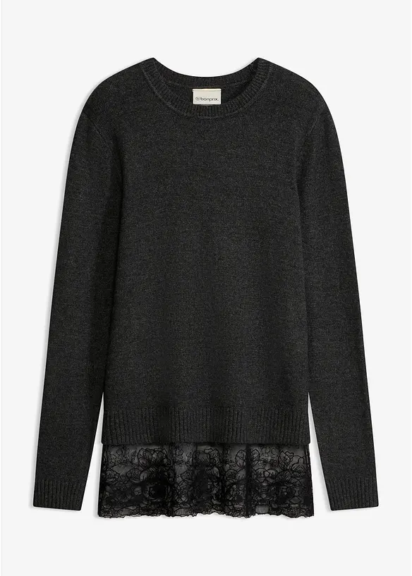 Feinstrickpullover aus Viskose-Mix, bonprix