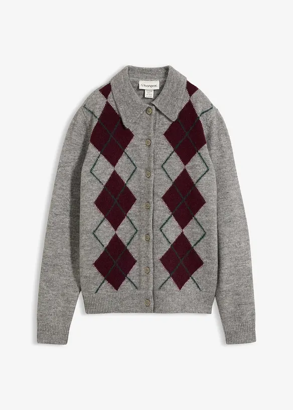 Strickjacke mit Polokragen, bonprix