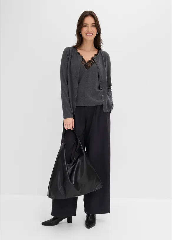 2-in-1-Shirt mit Spitze, bonprix