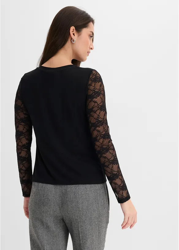 Langarmshirt tailliert, bonprix