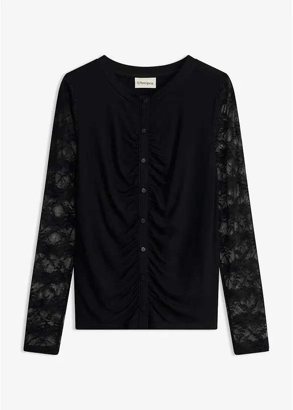 Langarmshirt tailliert, bonprix