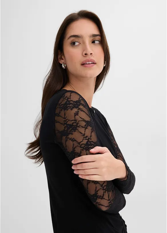 Langarmshirt tailliert, bonprix